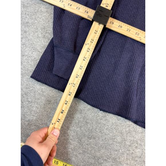 Vintage 80s JE Morgans Thermal Waffle Shirt Mens XL Blue Long Sleeve Base Layer - Picture 4 of 6